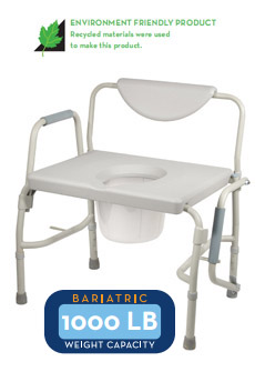 Deluxe Bariatric Drop-Arm Commode